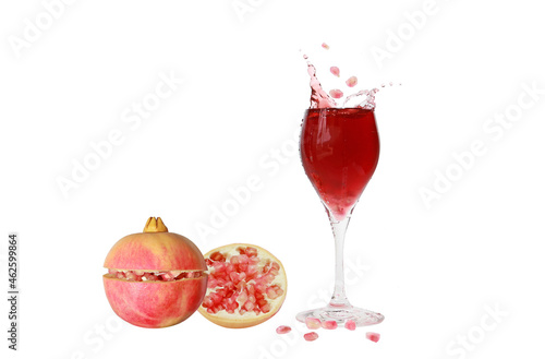 pomegranate juice and fruits