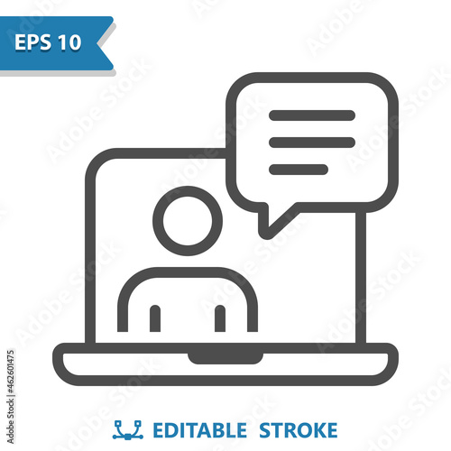 Online Course, Video Call Icon