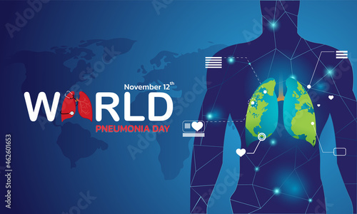 World Pneumonia Day. Vector Illustration on the theme World Pneumonia Day.