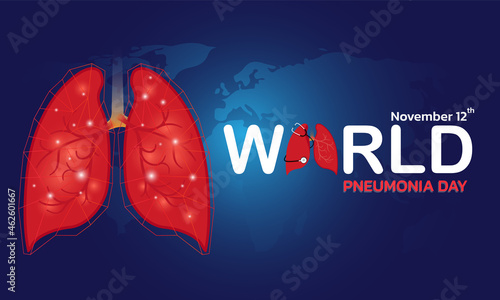 World Pneumonia Day. Vector Illustration on the theme World Pneumonia Day.