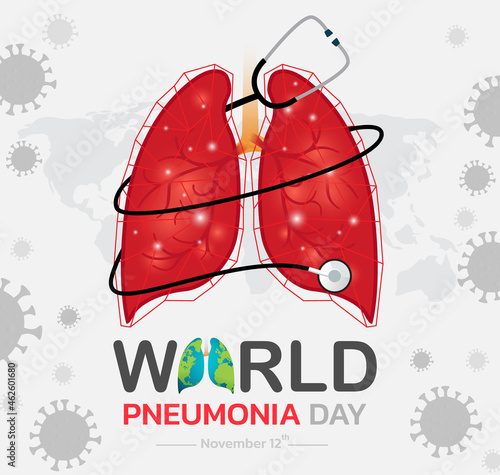 World Pneumonia Day. Vector Illustration on the theme World Pneumonia Day.