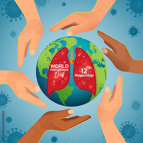 World Pneumonia Day. Vector Illustration on the theme World Pneumonia Day.