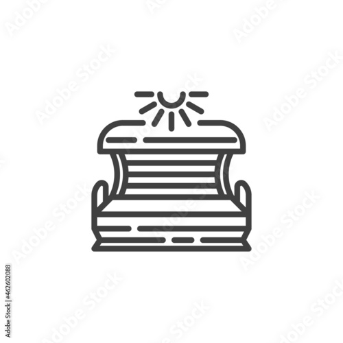 Solarium line icon