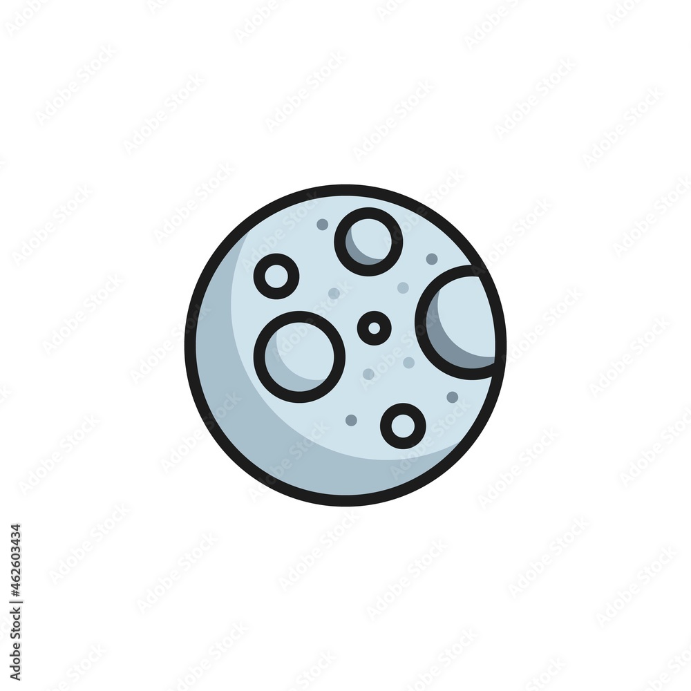 Full moon filled outline icon Full moon filled outline icon