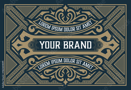 Western card with vintage style