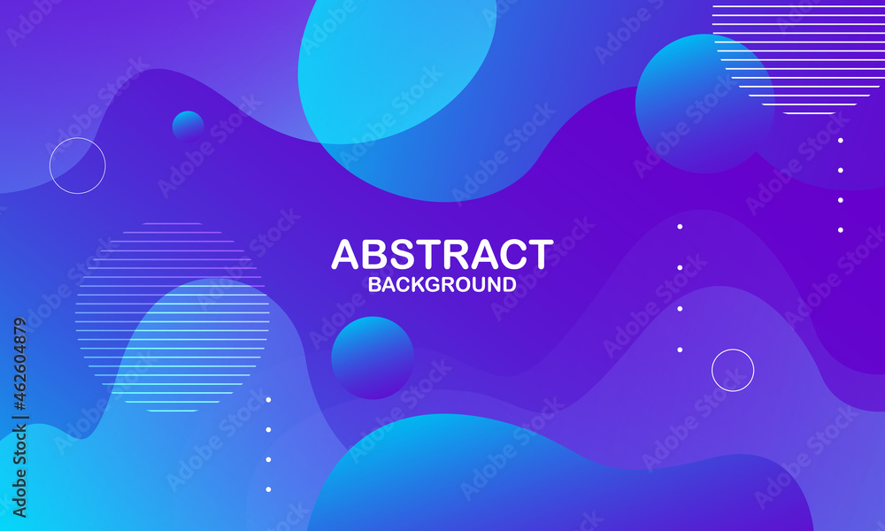Blue abstract background. Dynamic shapes composition. Vector illustration