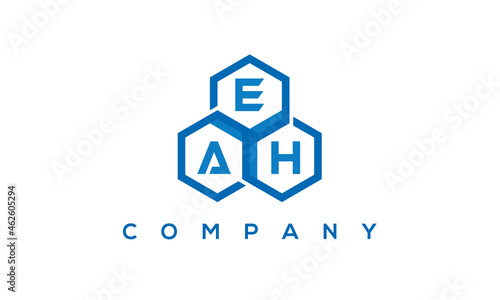 EAH three letters creative polygon hexagon logo	 photo