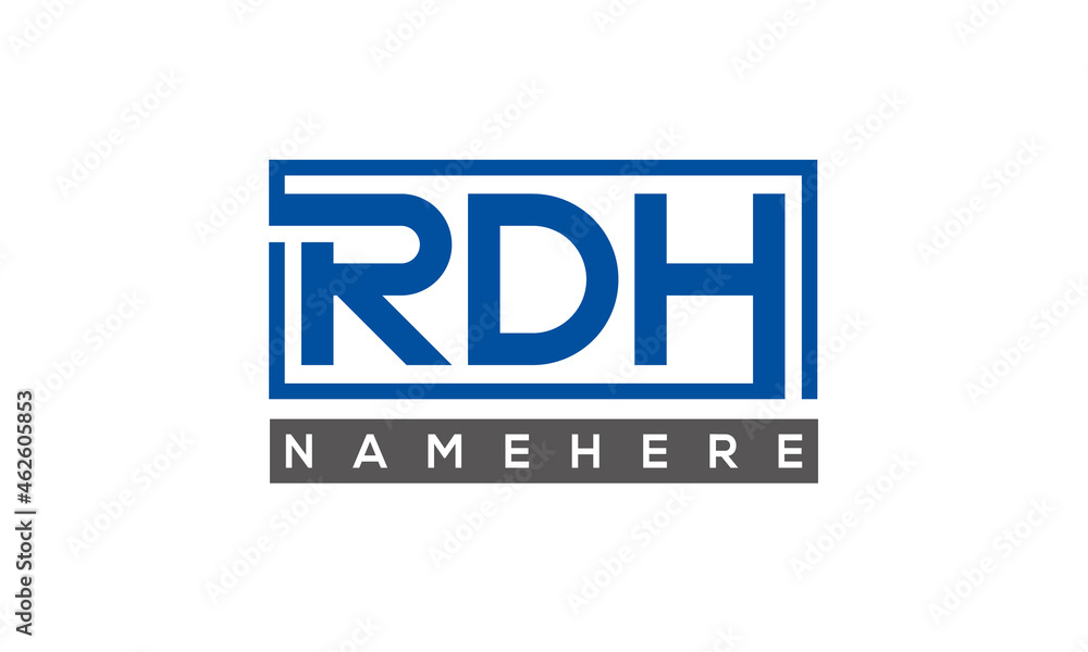 RDH creative three letters logo RDH creative three letters logo