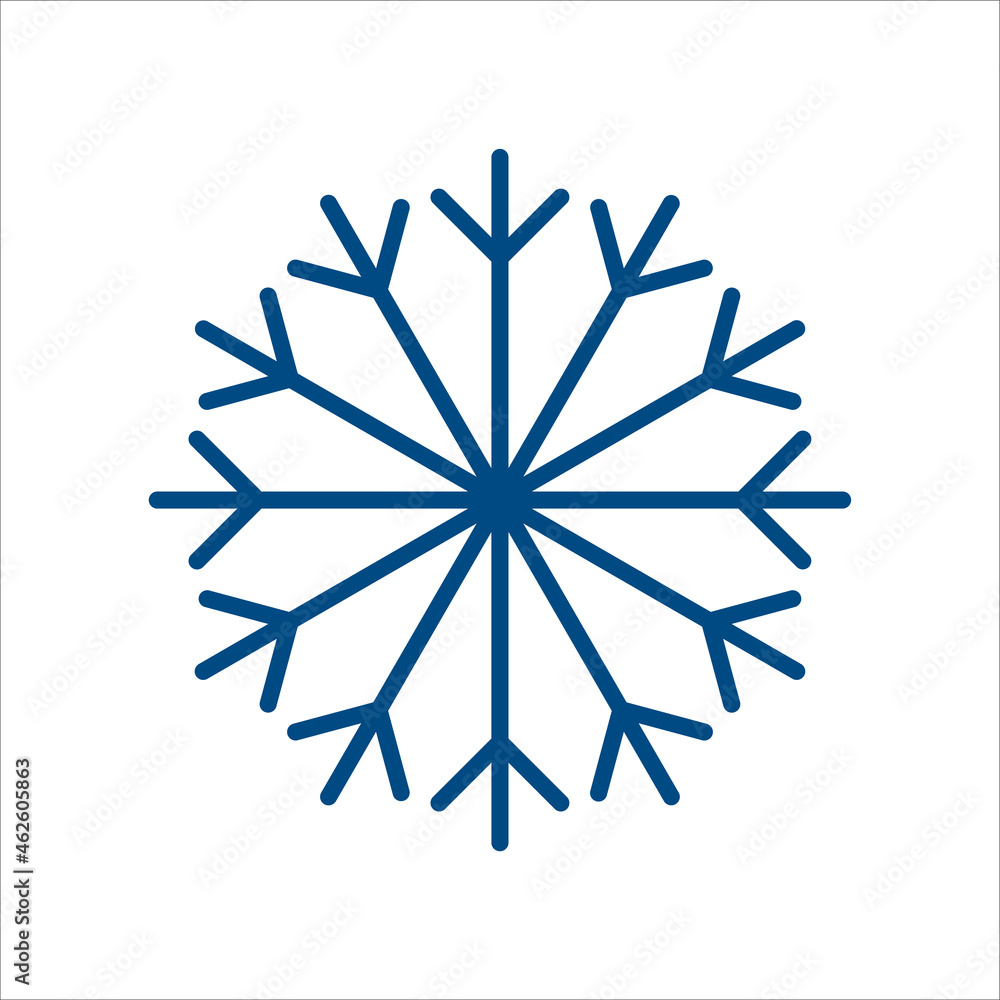 Snowflake vector line icon. Svg sign of blue snowflake for xmas symbol, new year decoration, Christmas web banner. Linear ice or snow emblem. Festive Winter season logotype. Minimalist illustration. Snowflake vector line icon. Svg sign of blue snowflake for xmas symbol, new year decoration, Christmas web banner. Linear ice or snow emblem. Festive Winter season logotype. Minimalist illustration.