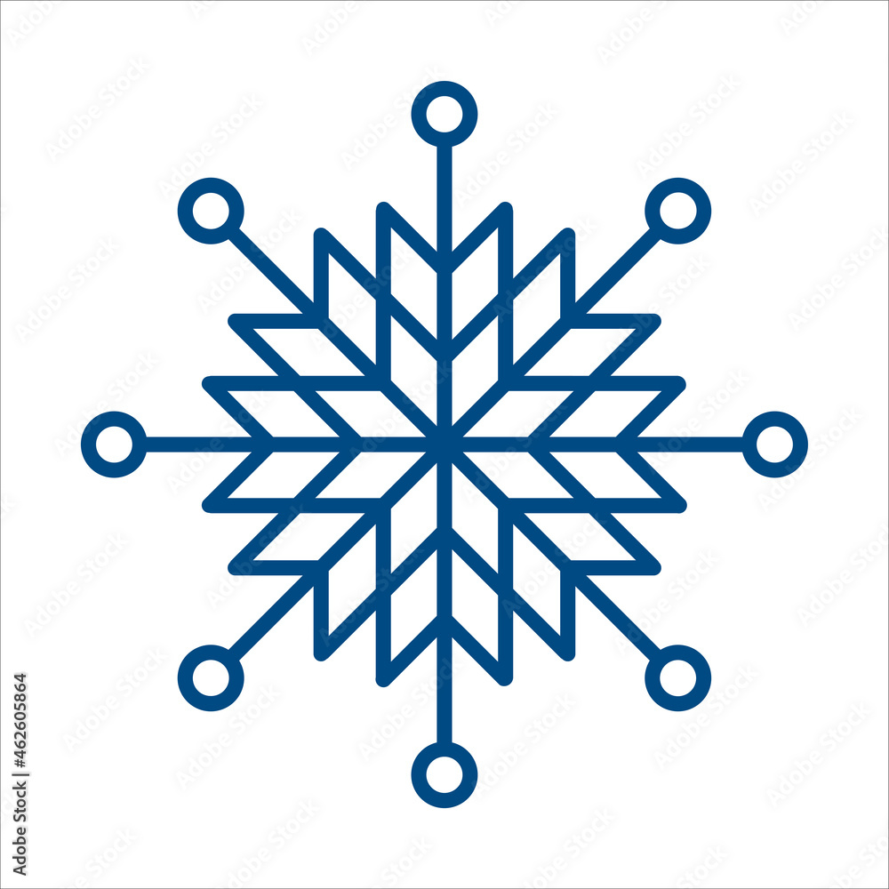 Snowflake vector line icon. Svg sign of blue snowflake for xmas symbol, new year decoration, Christmas web banner. Linear ice or snow emblem. Festive Winter season logotype. Minimalist illustration. Snowflake vector line icon. Svg sign of blue snowflake for xmas symbol, new year decoration, Christmas web banner. Linear ice or snow emblem. Festive Winter season logotype. Minimalist illustration.