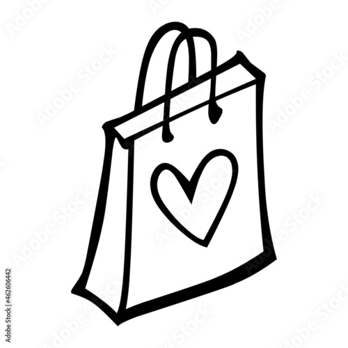 tote bag of wedding hand drawn illustration