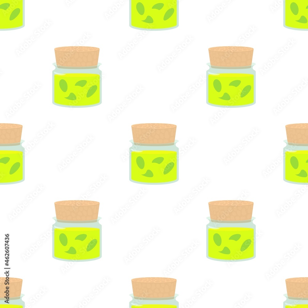 Glass bottle of medical tincture pattern seamless background texture repeat wallpaper geometric vector