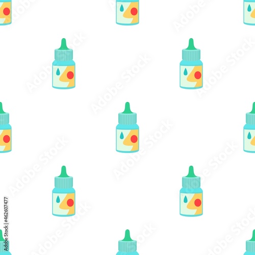Bottle of nasal drops pattern seamless background texture repeat wallpaper geometric vector