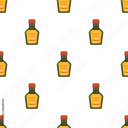 Green glass bottke of medicine syrup pattern seamless background texture repeat wallpaper geometric vector