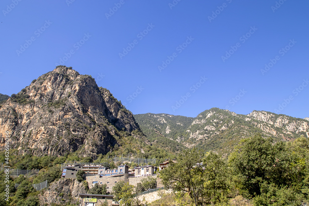 The outskirts of Andorra la Vella in Andorra