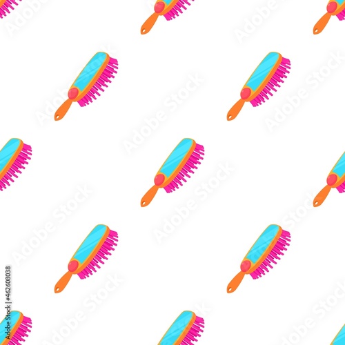 Pink comb brush pattern seamless background texture repeat wallpaper geometric vector