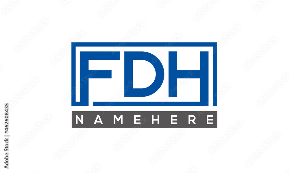 FDH creative three letters logo FDH creative three letters logo