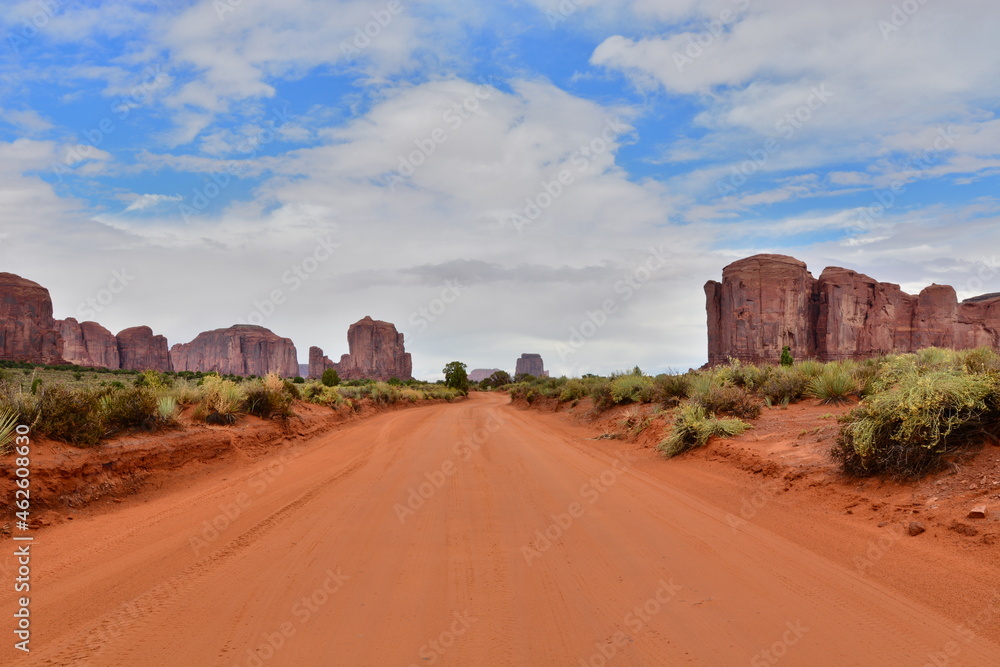 Dirt Road in Monument Valley National Park. 