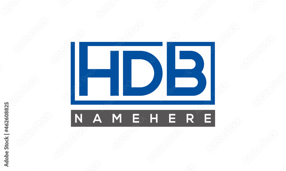 HDB creative three letters logo HDB creative three letters logo