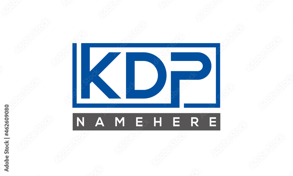 KDP creative three letters logo KDP creative three letters logo