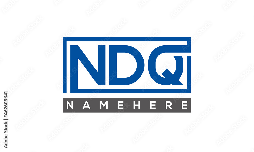 NDQ creative three letters logo NDQ creative three letters logo