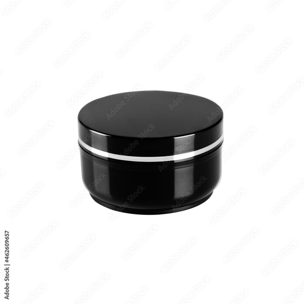 black cream box with lid isolated on white background black cream box with lid isolated on white background