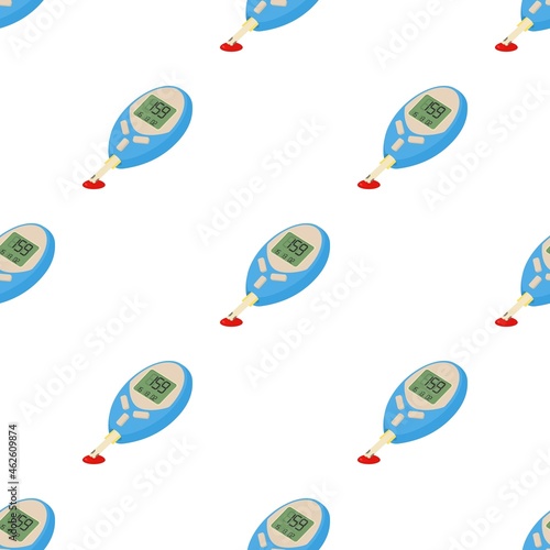Blood glucose measuring device pattern seamless background texture repeat wallpaper geometric vector