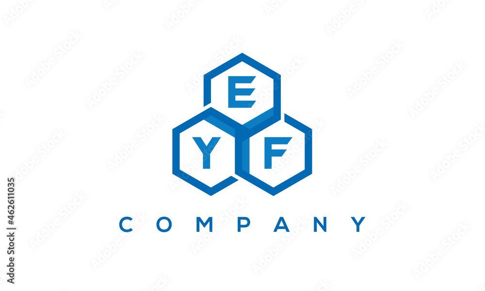 EY three letters creative polygon hexagon logo