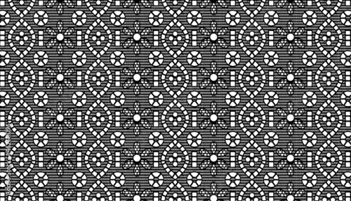 Vector lace pattern with geometric elements.