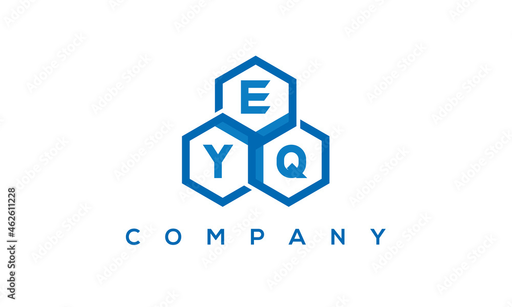 EYQ three letters creative polygon hexagon logo