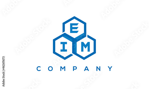 EIM three letters creative polygon hexagon logo photo