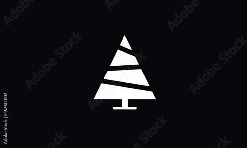  Abstract Letter Initial christmas tree Vector Logo Design Template