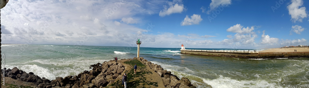 Capbreton Lighthouse France Atlantique Ocean Panorama