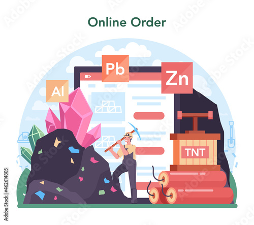 Nonferrous metallurgy online service or platform. Ore extracting