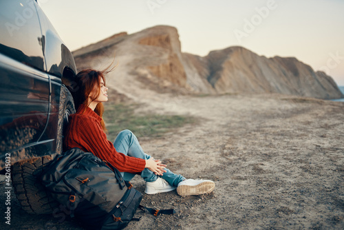 woman outdoors near car travel transportation vacation © SHOTPRIME STUDIO