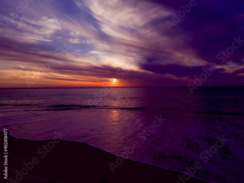 Moody sunset at the beach