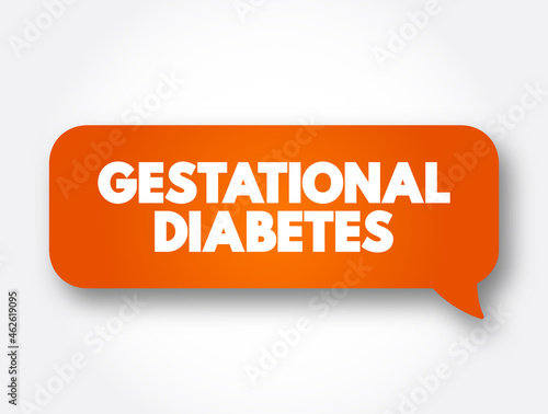 Gestational Diabetes text message bubble, concept background
