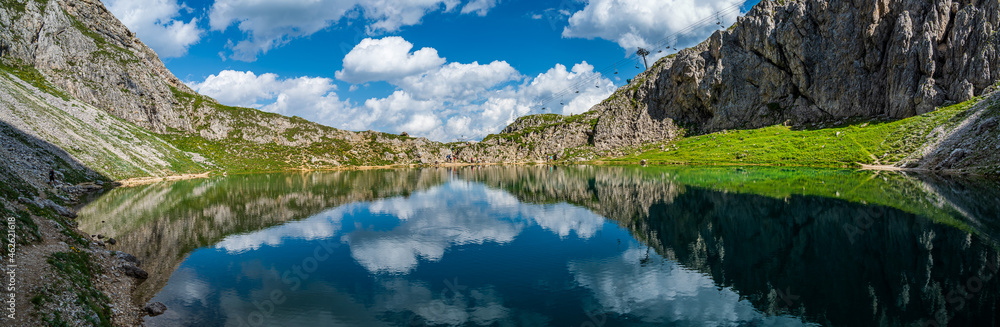 Reflection in alpine lake