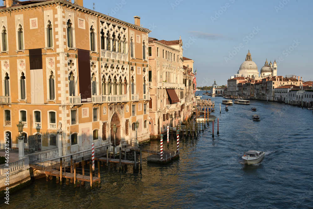 A look down the Grand Canal of Venice towards the Santa Maria della Salute.
