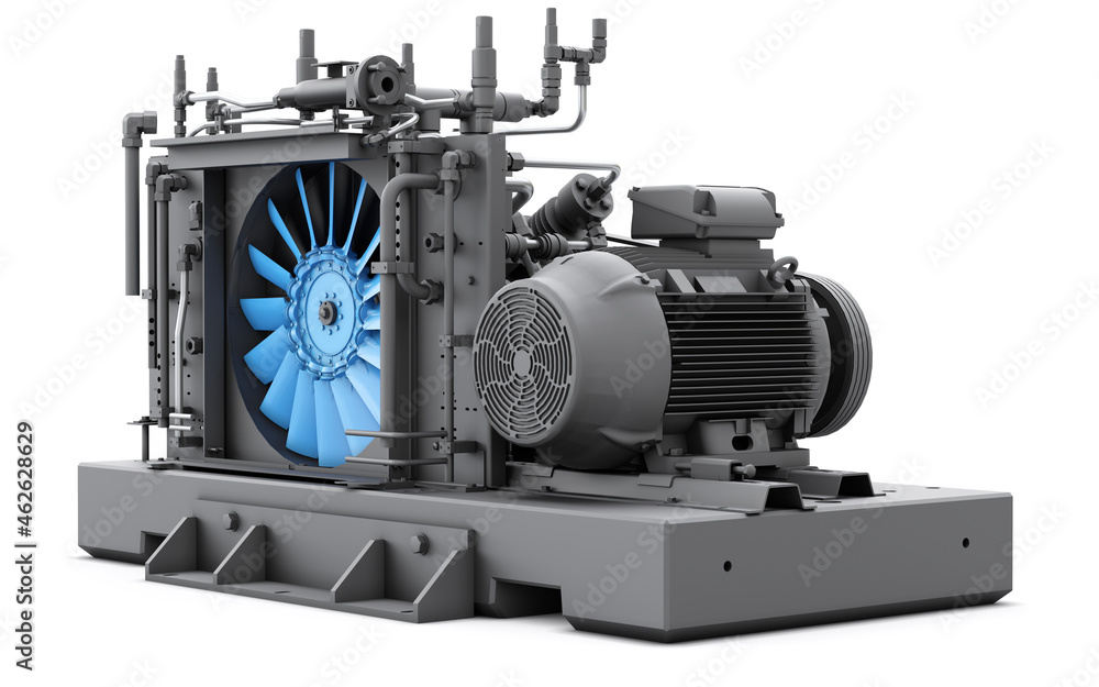 Samolepka Air compressor with electric motor
