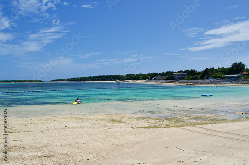 The scene of emerald beach in Okinawa.