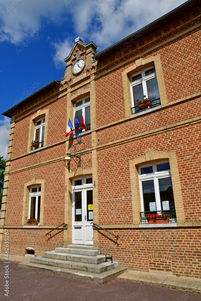 Fresne l Archeveque; France - june 24 2021 : the town hall