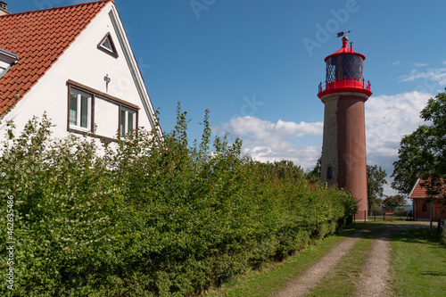 Lighthouse Staberhuk, island Fehmarn in Germany photo