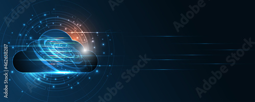 Cloud computing storage technology background digital data services innovation concept
