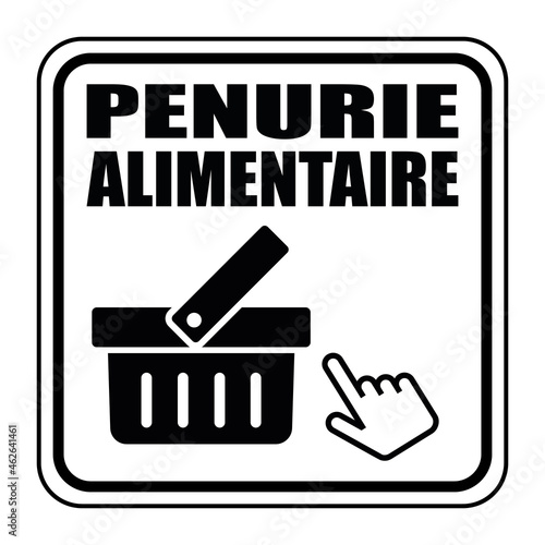 Logo pénurie alimentaire.