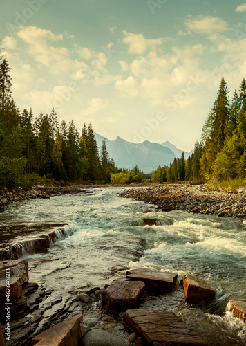 Bialka river in Podhale region, Poland
