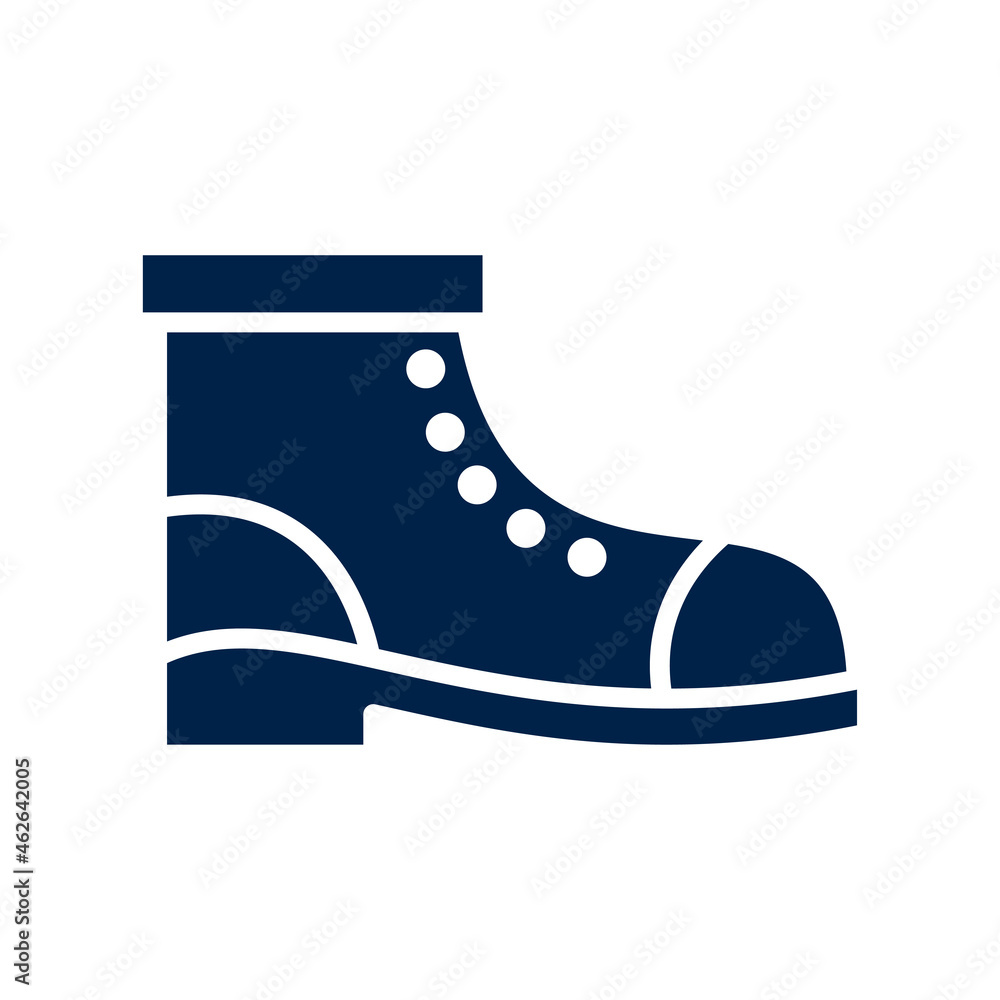 Boots shoes icon logo template isolated on white background. Boots shoes icon logo template isolated on white background.