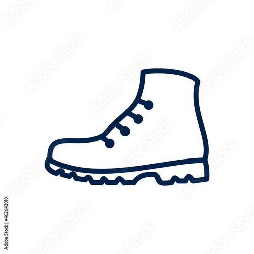 Boots shoes icon logo template isolated on white background.