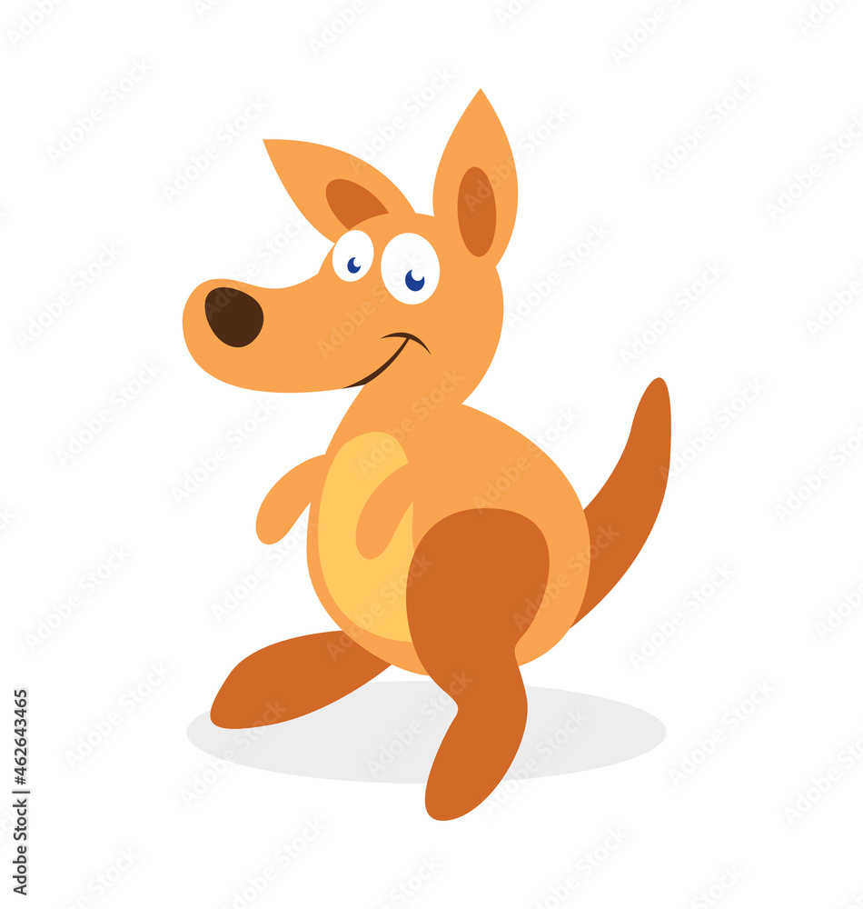 cute happy cartoon Kangaroo character cute happy cartoon Kangaroo character