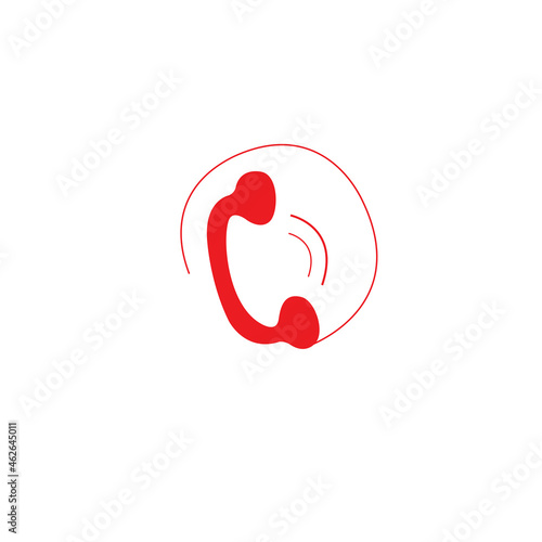 Phone icon vector isolated on white background. Trendy phone icon in flat style. Phone icon template for app, ui and logo. Icon phone for your web site. Modern phone icon